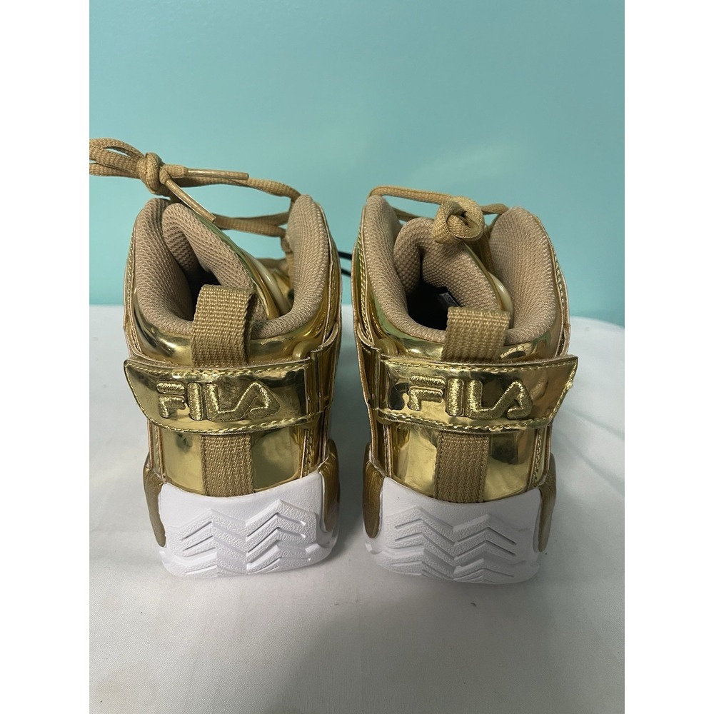 Fila Grant Hill 2 Metallic Size 6 Mens Gold Athletic Basketball Shoes S-53 - Picture 3 of 7